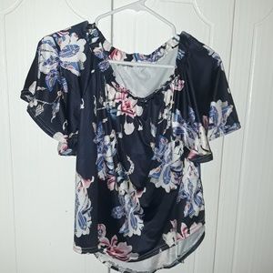 Blue floral print